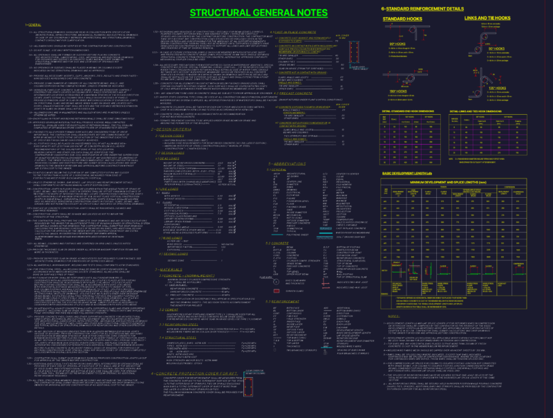 Structural Concrete General Notes DWG