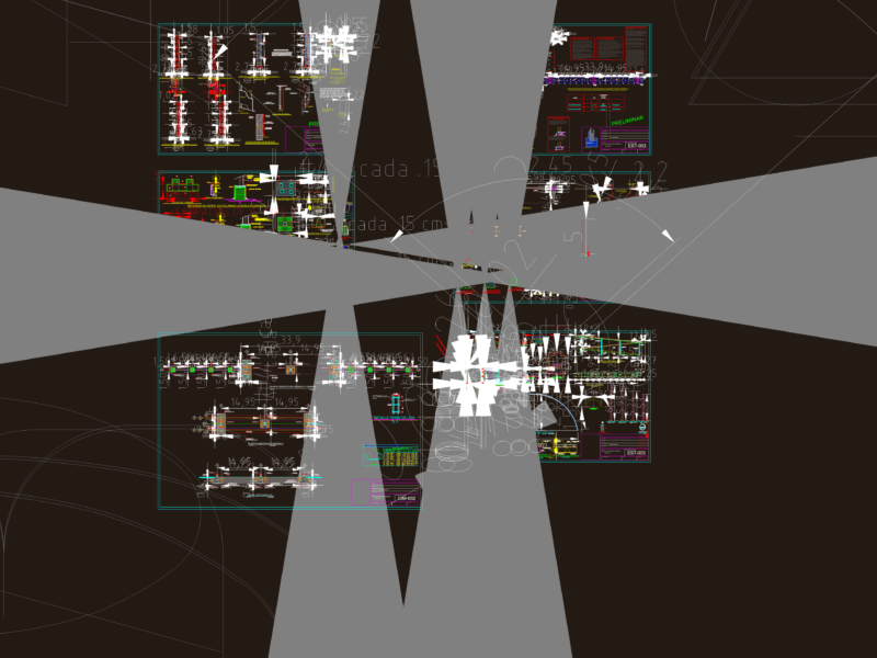Structural Pedestrian Bridge Plan With Elevations And Details