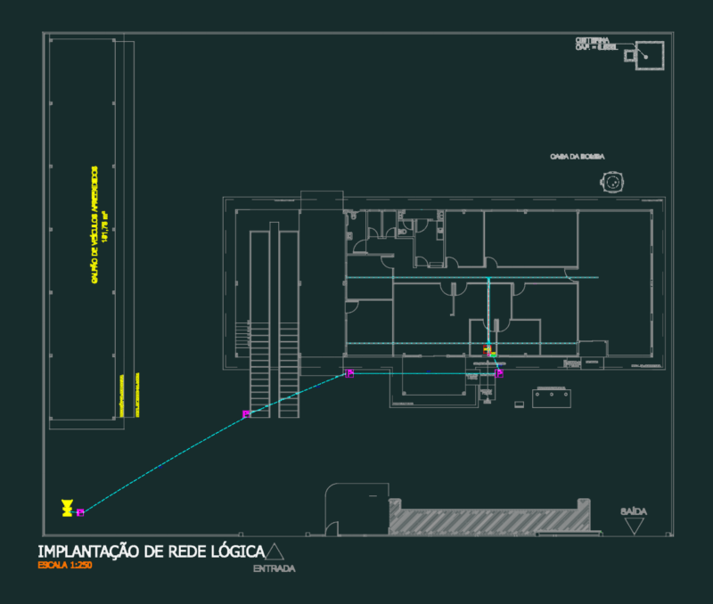 Structured cabling and data network layout for office building