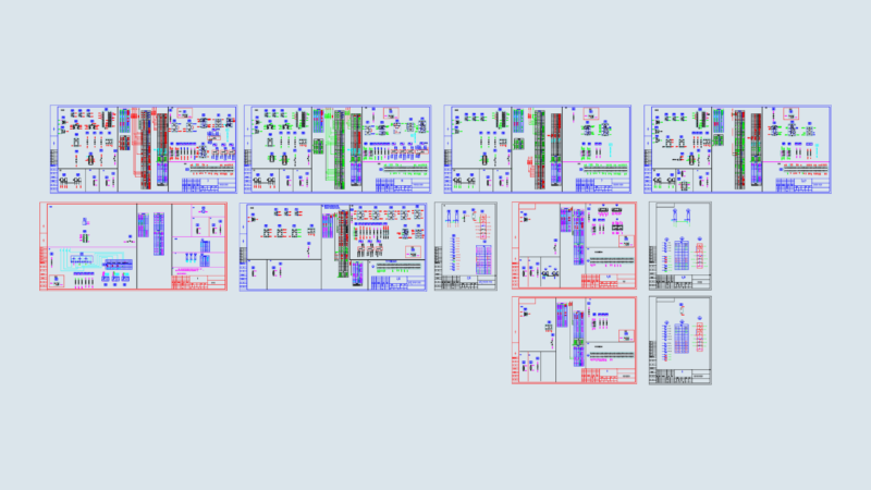 Substation panel wiring diagrams and schematics
