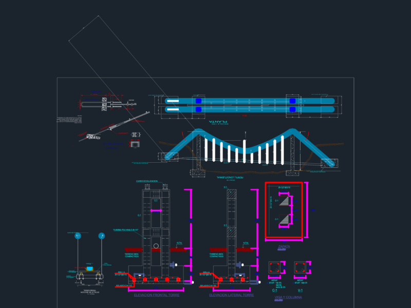 Suspension bridge construction details