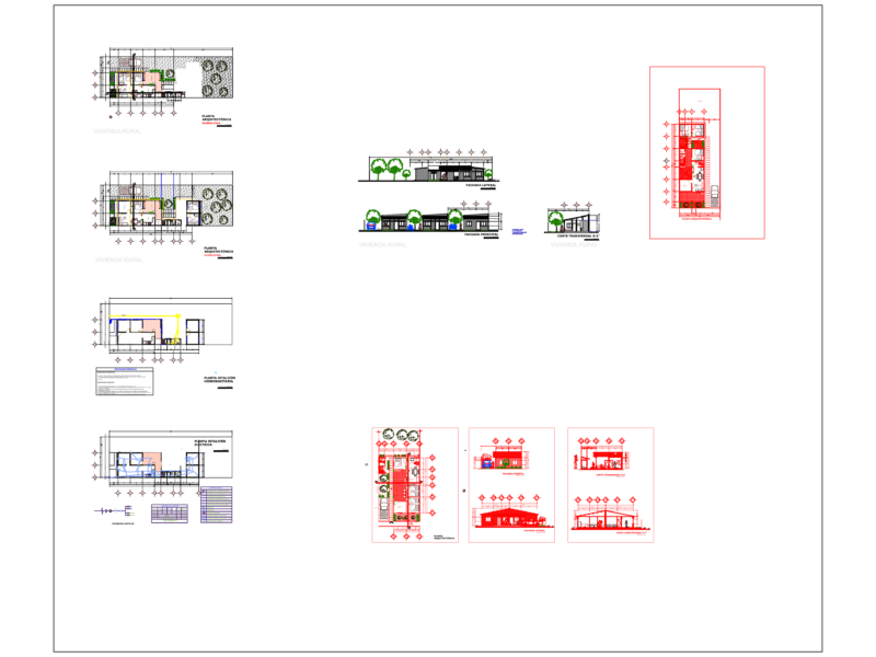 Sustainable Rural House Architectural Electrical and Plumbing Plans