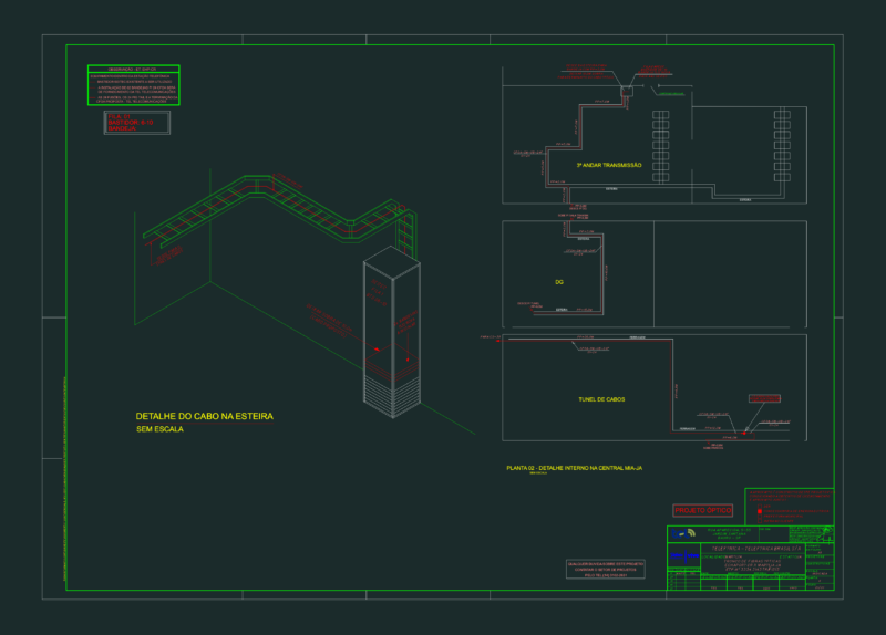 Telecommunications Central Station Fiber Optic Trunking Layout Detail