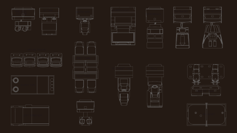Tokyo Arcade Center Equipment & Games Plan DWG
