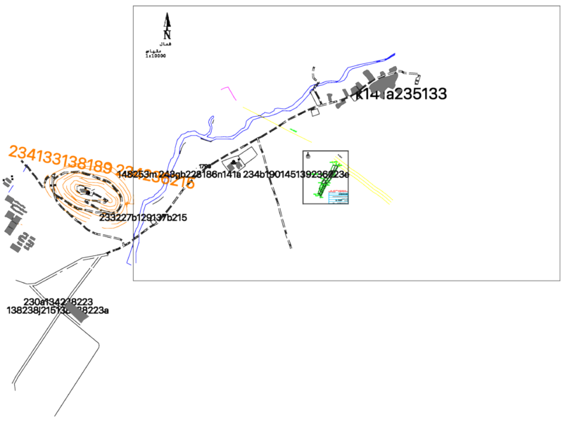 Topographic Site Plan for Gas Pipeline and Utility Infrastructure