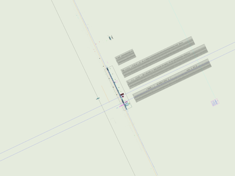 Public Bus Stop Layout Plan and Typical Cross Section DWG