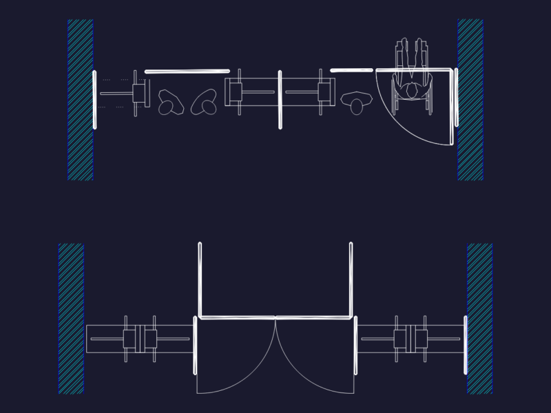 Skidata Access Control Gate DWG Plan
