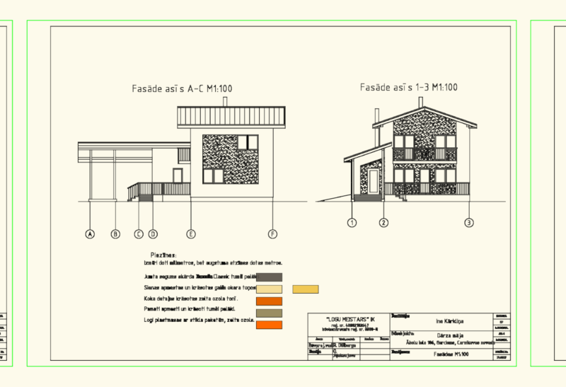 Two-Story Garden House Architectural Plan With Elevations Sections And Details