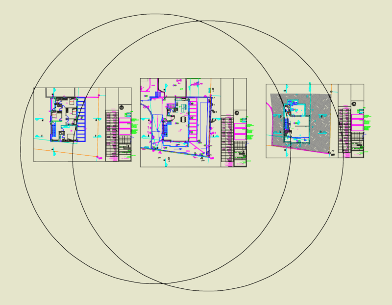 Two-story residential house project at 1:50 scale