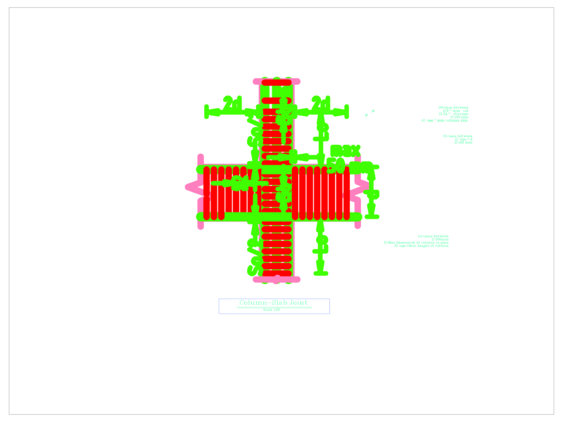 Typical Column and Slab Joint Reinforcement Section Detail