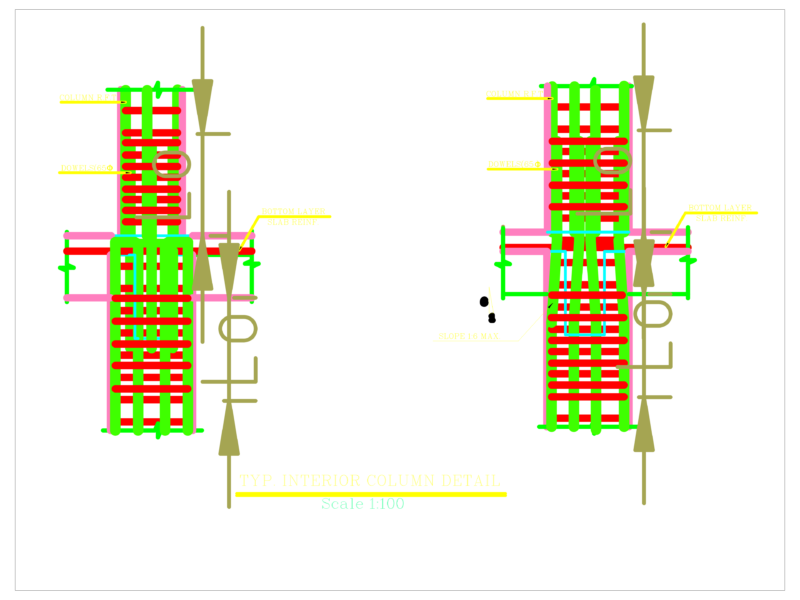 Typical Interior Column Reinforcement Detail