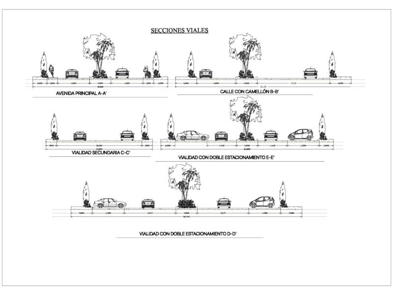 Urban Road Cross Sections DWG