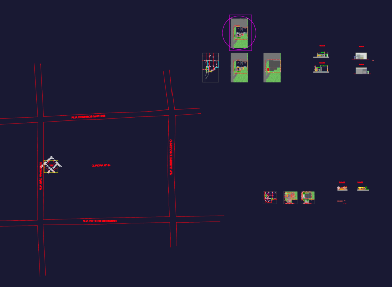Architectural floor plan and section of a 260m² crematorium facility.