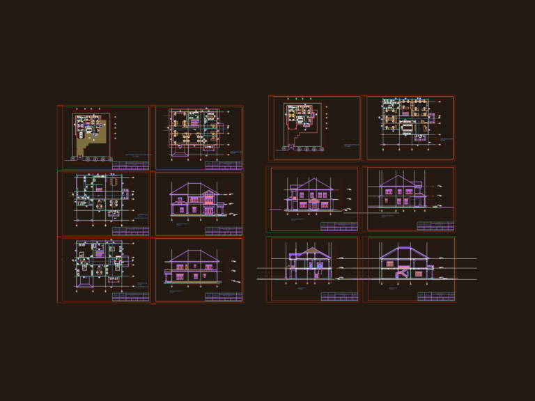 Architectural floor plans, elevations, and sections for the VILLA TULIP 25 residential project.