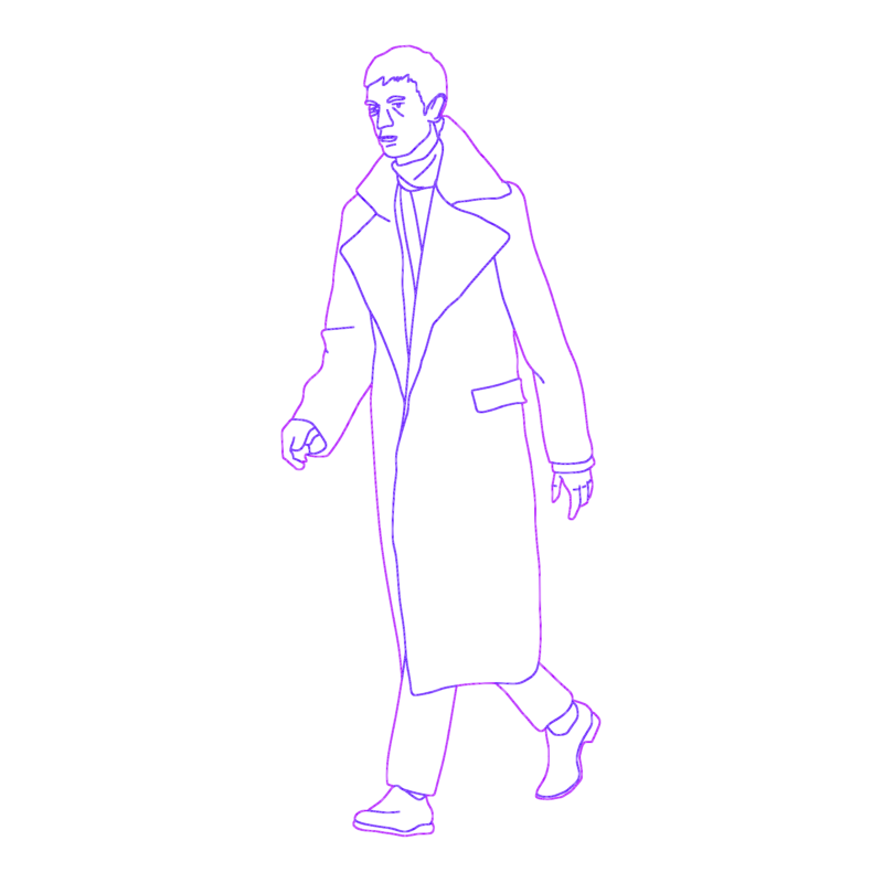Walking man elevation