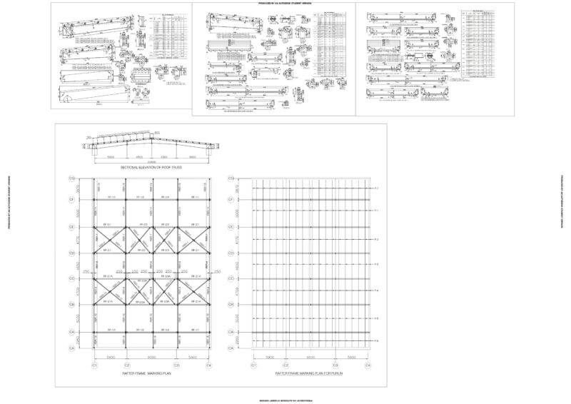 ROOF TRUSS COMPLETE DRAWING