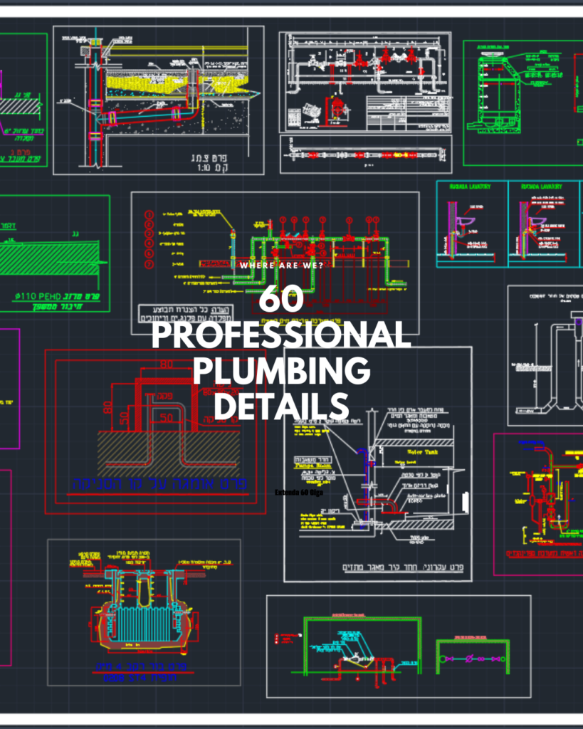 Professional Plumbing CAD Library – 60 DWG Details for AutoCAD
