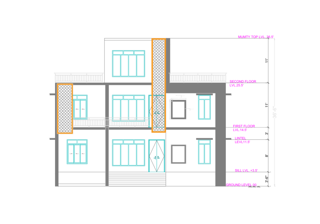 Complete G+2 Residential Bangalow AutoCAD DWG Drawings | Architectural & Structural Plans