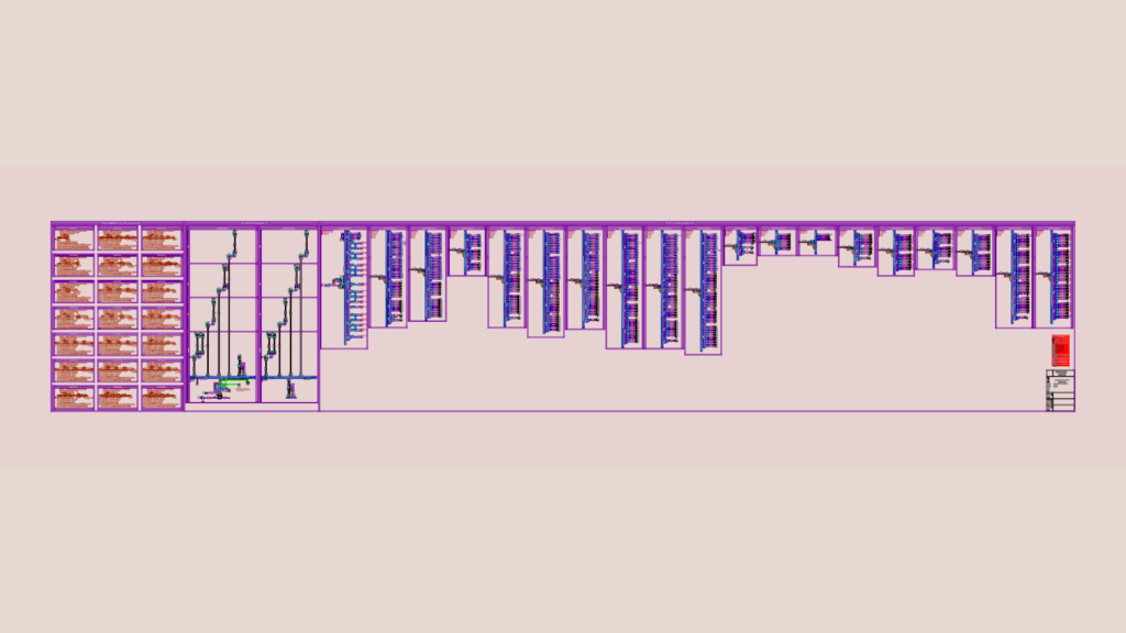 Technical single line diagrams showing electrical circuits and load data for distribution panels.