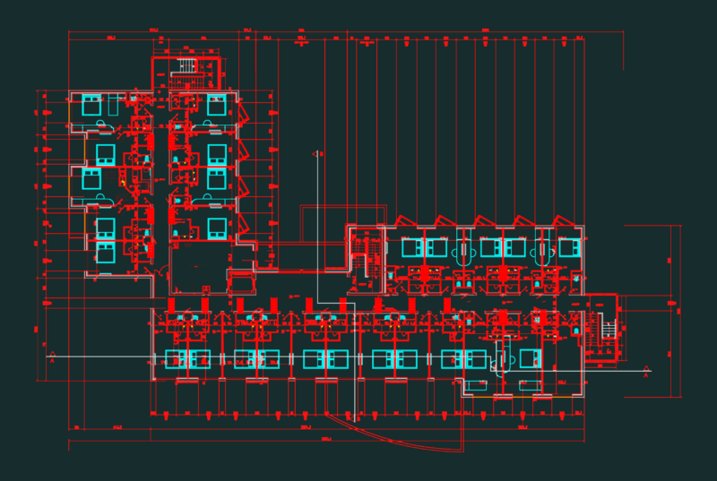 Hotel first floor plan dwg