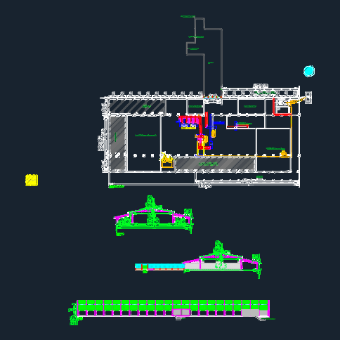 Industrial warehouse with substation