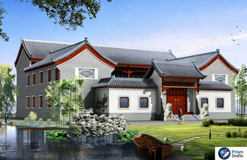 Traditional Chinese Siheyuan Courtyard House Complete CAD Drawings, Ancient Style Residence Blueprints With Details & Construction Nodes
