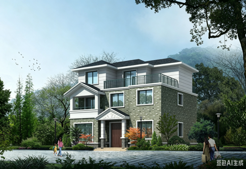 Full CAD Construction Drawings of 3-Story New Chinese Style Villa | 109.68㎡ Land Area Rural Self-Built House, 287.82㎡ Building Area, Complete Architecture, Structure, Water & Electricity Drawings