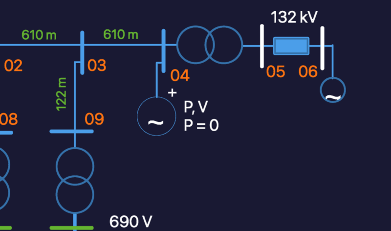 132kV and 20kV Substation Single Line Diagrams