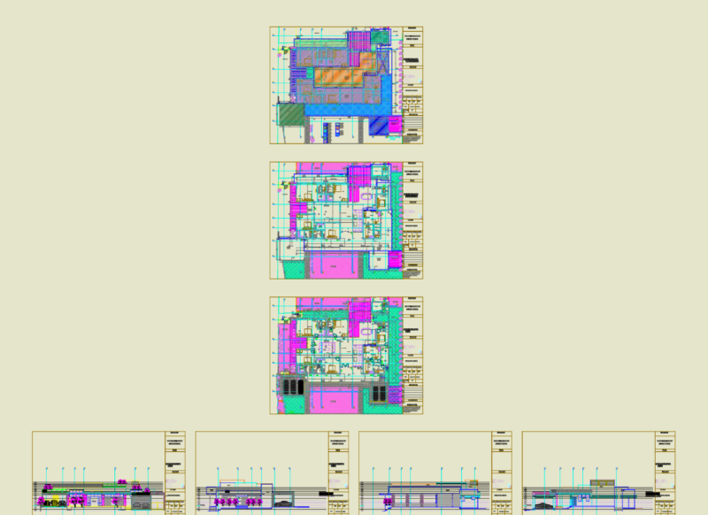 Residential house plan DWG