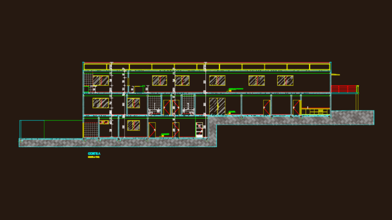 Three Story Cancer Clinic Architectural Set with Sections and Elevations
