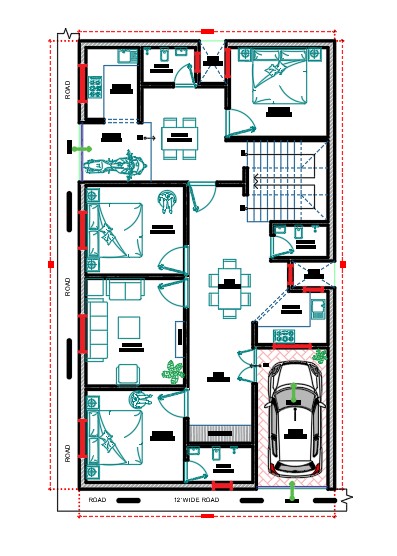 160 yard area ground floor plan
