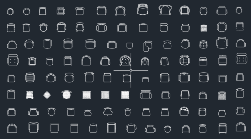 100 Modern chair CAD Drawings Bundle – DWG