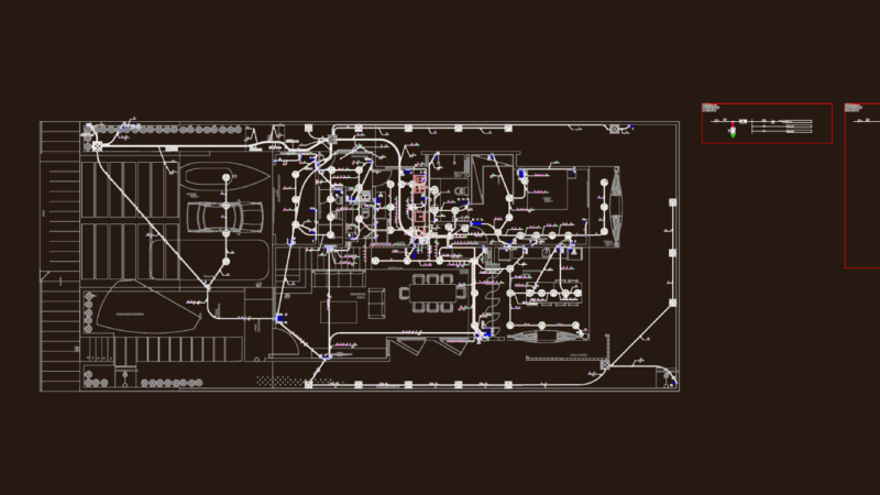 Brazil Residential Ground Floor Electrical Installation Plan DWG