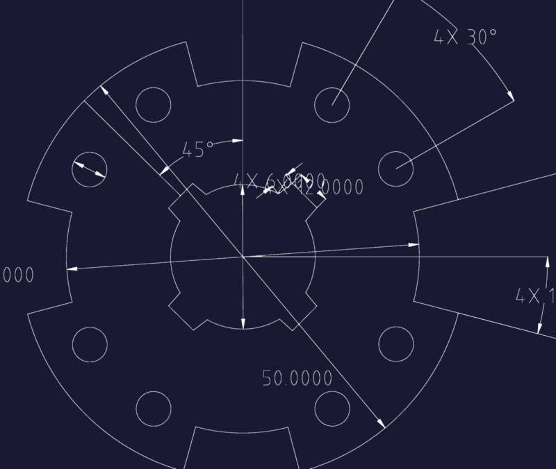 MECHANICAL SPACER PLATE WITH 8 HOLES
