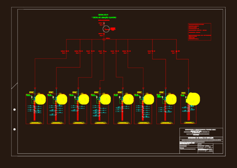 Electrical distribution diagram for a school showing multiple circuit boards and demand calculations.