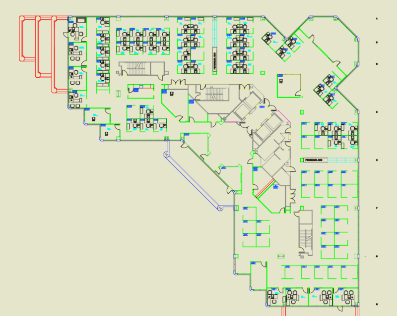 LARGE OFFICE INTERIOR PLAN