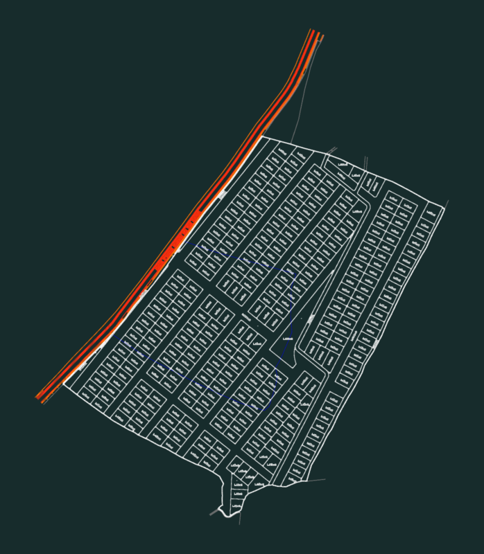Site Plan for Residential Housing Estate with Individual Plot Sizes