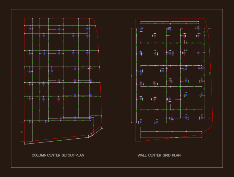 Column & Wall Setout Plan