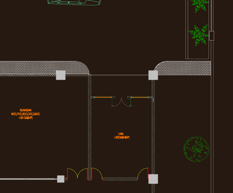 Architectural floor plans and elevations for a government data center building and utility complex.