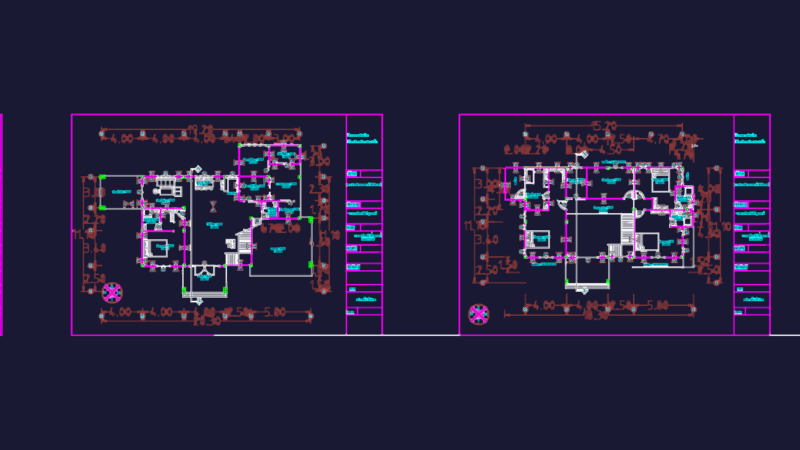 2-Story Concrete House DWG