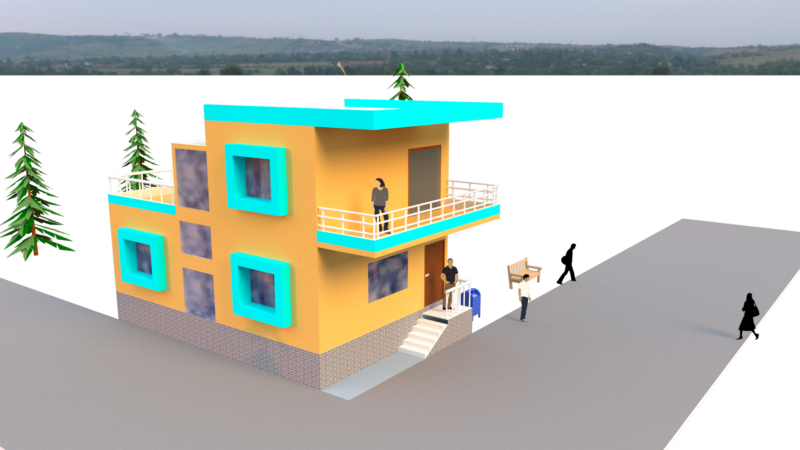 G+1 Storey 3d model