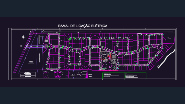 Detailed electrical layout and site plan for the Cristalville condominium project.