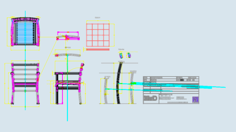ELBA Dining Chair CH-0029-01 DWG Detail