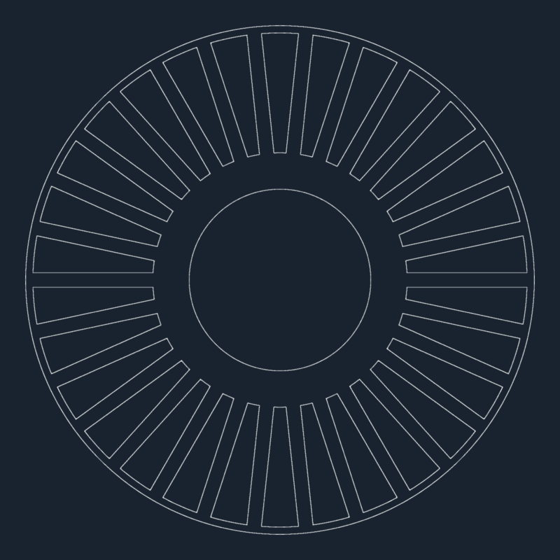 Rotary Encoder Disc DWG Block