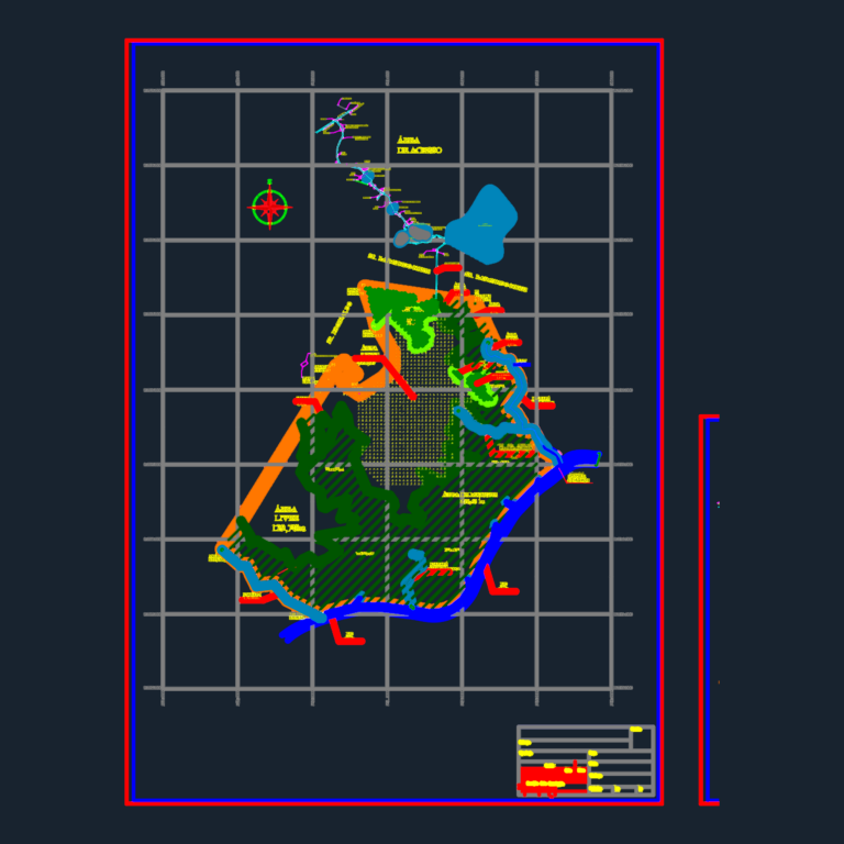 2D topographic site plan of a large farm in Brazil showing land areas and topographical markings.