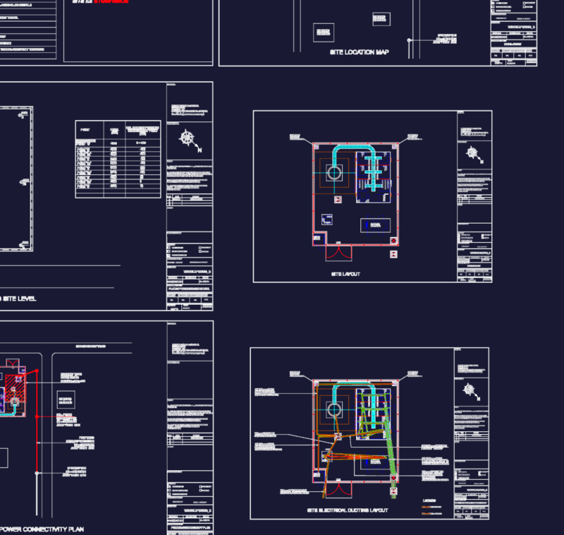 Greenfield 40m Monopole Tower Site Layout and Foundation Details