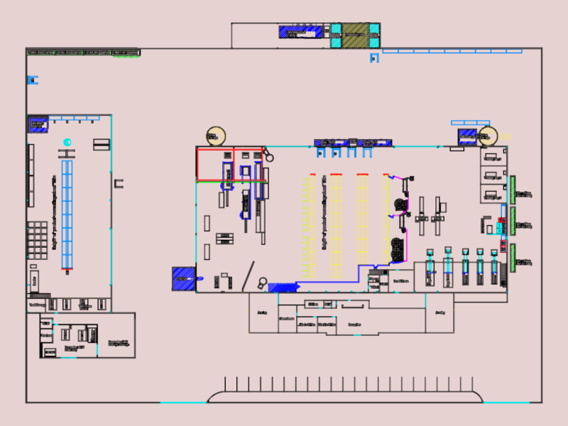 Kurrajong Avenue Industrial Factory Layout DWG Plan