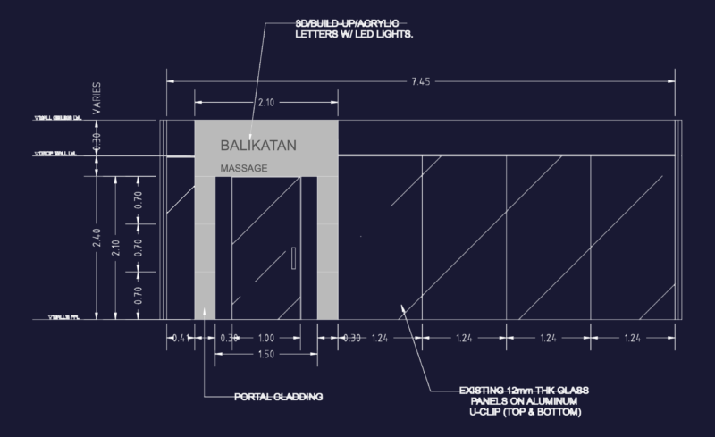 Massage Clinic Interior DWG Plan and Elevation