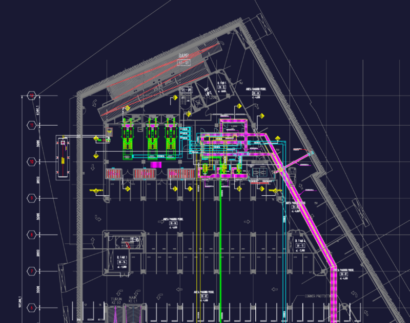 Powerhouse CAD Plan with Genset and Trafo