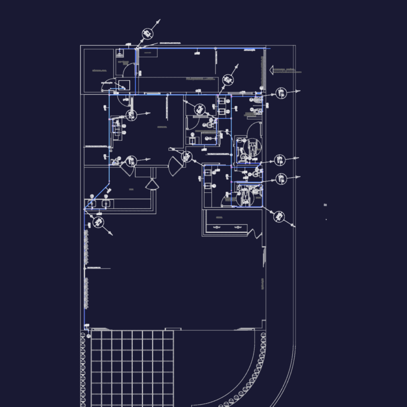 Santarém Lugs Franchise Water Network CAD Plan